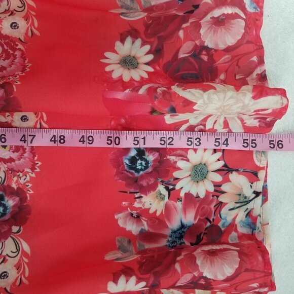 NEW ALY DALY M Floral Flamingo Long Sleeve Maxi Boho Dress NWT - Picture 12 of 12